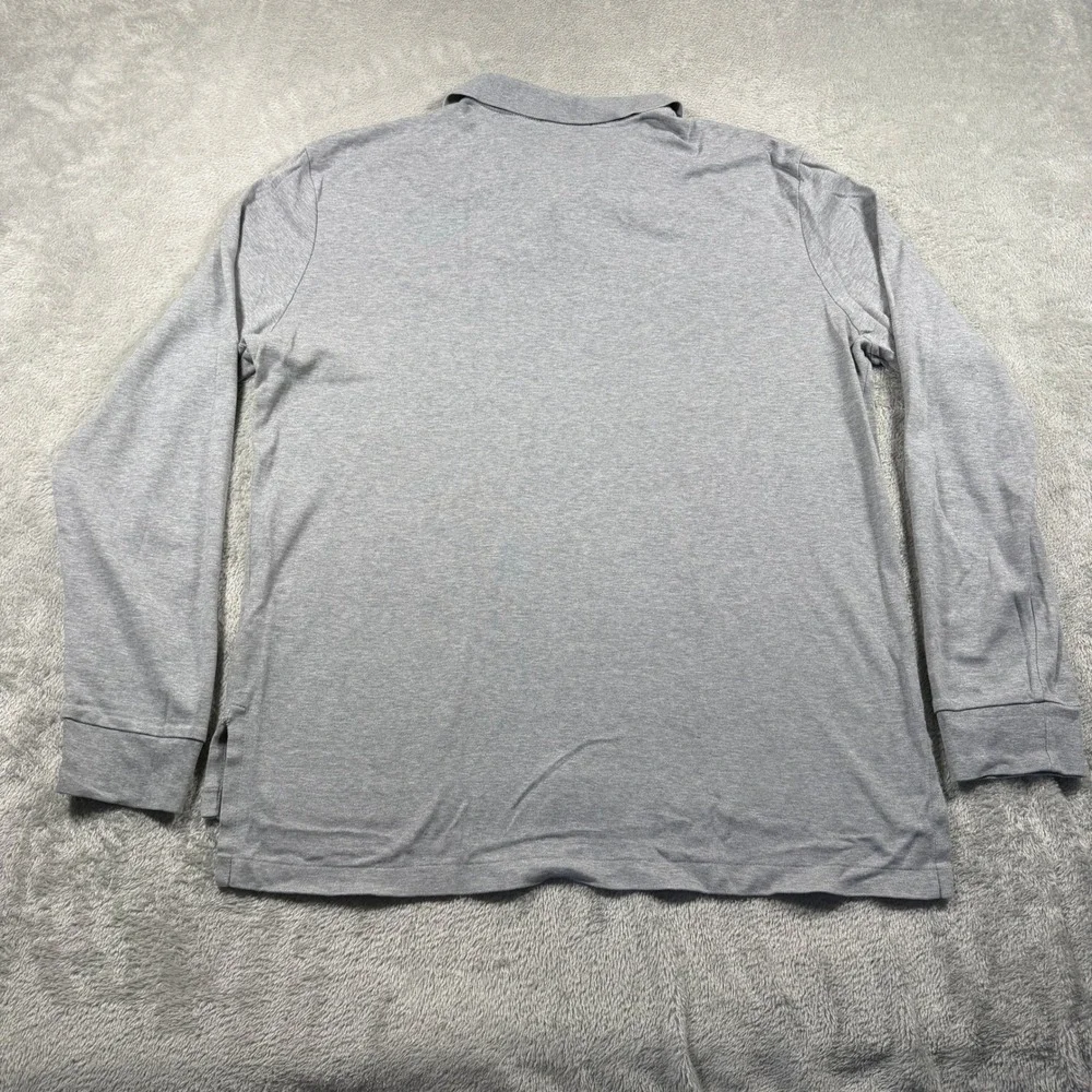 Polo Ralph Lauren Long Sleeve Polo Shirt Mens XL Gray Cotton Classic Preppy